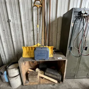 Drill Doctor, Box of Wood and Brooms
 UNRESERVED