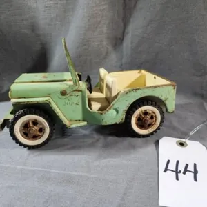 VTG 1960's Tonka Die Cast Light Green Toy Jeep
