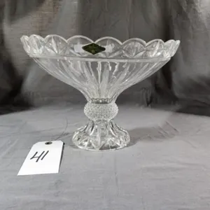 Shannon Godinger Crystal Pedestal Bowl 12" D