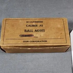 Caliber 45 Ball M1911 by Olin Corporation Box