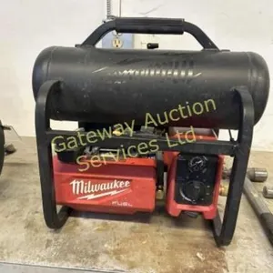 2 Gallon Milwaukee battery operated compressor.