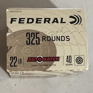 Federal 22LR 40grain 325 rounds