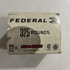 Federal 22LR 40grain 325 rounds