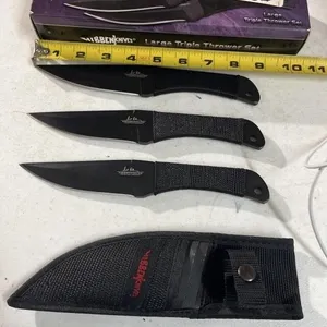 Hibben Knives large triple thrower set 4in blade