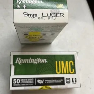 Remington UMC 9mm Luger 115gr FMJ 50 rounds per