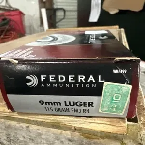Federal ammunition 9 mm Luger 115g FMJ RN