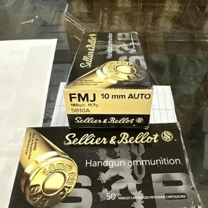 Sellier and Bellot 10 mm 180 grs. 11.7 g FMJ 50