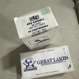 Great Lakes 454 casull 300 gr RNFP poly coated 50