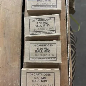 20 rounds 5.56 mm ball M193 x 4 boxes (80 rounds