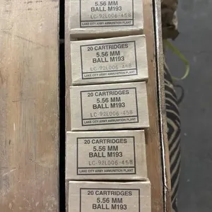 20 rounds 5.56 mm ball M193 5 boxes (total 100