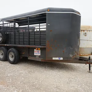 6' x 16' Neckoter Bumper Pull Stock Trailer