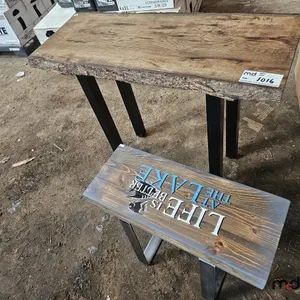 Live Edge Table & Bench "Life is Better at the Lake"
 UNRESERVED