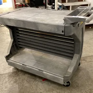 AKRO-MILS GREY MOBILE UTILITY CART WITH FOLD DOWN SIDES