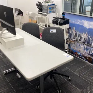 CONTENTS OF OFFICE- DESK, MONITOR, MOBILE 3 TIER CARTS, ARTWORK, 2 MOBILE OFFICE CHAIRS,