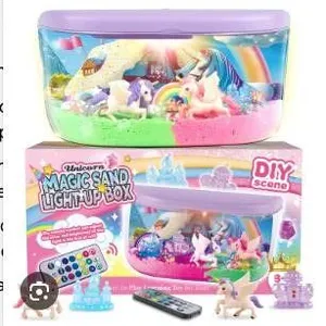 Unicorn Magic Sand Light-Up Box DIY Scene with Remote Control