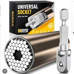 Universal Socket Tool with 54 Chromoly Steel Pins, Metric 7mm-19mm