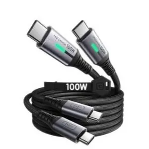 INIU USB-C to USB-C Cable, 6.6ft 100W, 2-Pack Fast Charging PD Cable, Model DI-D5CC