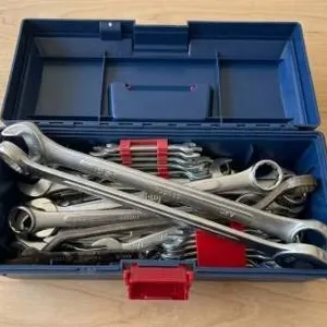 Metal Wrenches in Storage Case