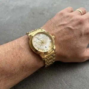 Emporio Armani Gold-Tone Gents Quartz Watch With Link Bracelet