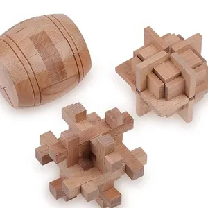 SharpBrain Zone 3D Wooden Adults and Teens Puzzle Games – Set of 3