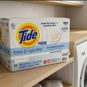 Tide PODS Free & Gentle Laundry Detergent, Unscented, 152 Count