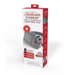 Sunbeam GoHeat USB Powered Heating Pad with Adjustable Heat Settings