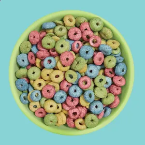 Farm Girl Rainbow Hoops Breakfast Cereal With 12g Protein per Serving 3 x 280g