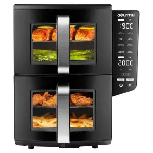 Gourmia 4-Dish Dual Basket Air Fryer With 10.4 L Capacity