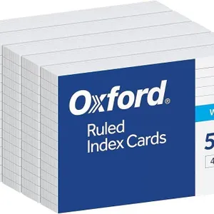 Oxford Ruled Index Cards, 3×5 Inches, White, Pack of 500