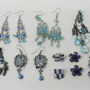 Coloured Gemstones Earrings Lot