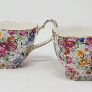 BCM/Nelson Ware "Marina" Chintz Cream/Sugar
