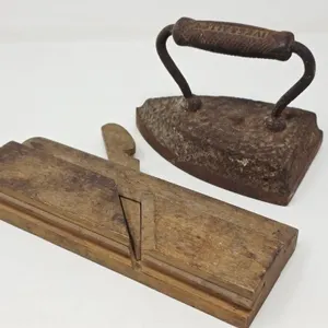 Vintage Sad Iron & Moulding Plane