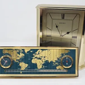 Vintage Derby World Map Desk Clock