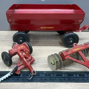 3 Lincoln Massey Harris Toy Implements.