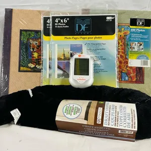 6 Assorted Household Essentials Lot, Includes New 400-Photo Albums (4x6” Photos), 20 New Phito Pages (4x6” Photos), Electronic Sudoku, and New Door Dr