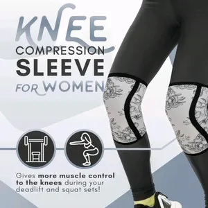New Size XL Women's MIGHTY BUNS 7mm Knee Sleeves (1 Pair) | Knee Compression and Support for Weightlifting, Powerlifting, Crossfit, Weight Training, G