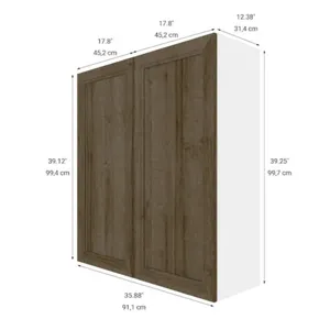 Eklipse RD-HTG36-PC Ruby Wall Cabinet 36 tall x39 wide with 2 Doors