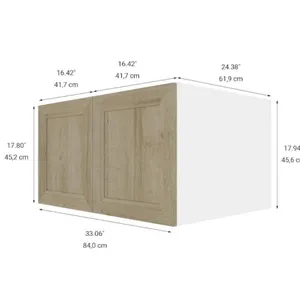 Eklipse Coral RD-HFP43-PN Wall Cabinet 33x15x42 Inches