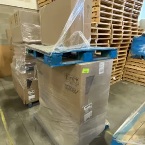 Pallet Lot of Assorted Eklipse Cabinets Including RD-GM2449-PC Ruby 24-in 4-Door Top Pantry Cabinet