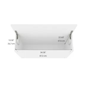 Eklipse RD-HTPP3612-BL Moonstone Above Refrigerator Cabinet 36-in x 12-in