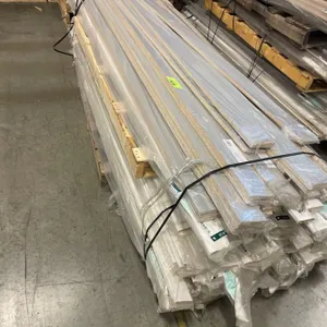 Pallet Lot of Assorted Trim Pieces, Including RD-TK96-GT Toe Kick Trims in Grey Finish, 4 1/2 in x 9