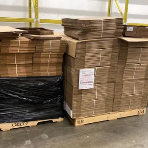 5 PALLETS OF ASSORTED SHIPPING BOXES