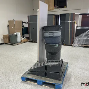 Pallet of Garbage Cans, Ramps and Table
 UNRESERVED