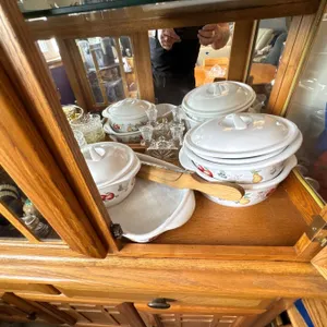 All contents on bottom shelf.