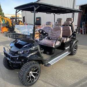 SDLANCH SDLGC100 BLACK 6 SEAT ELECTRIC GOLF CART WITH 4KW AC MOTOR, 50 MILE RANGE,