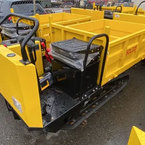 SDLANCH SDLD25 YELLOW RIDE ON GAS POWERED MINI CRAWLER DUMPER, 3 SPEED WITH 9" TRACKS &