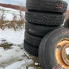 used 22.5 tire mounted on Unimoumt steering rim