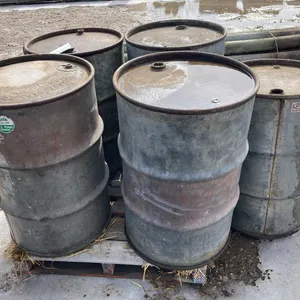 (5) British American and Great West 45 Gal. Drums