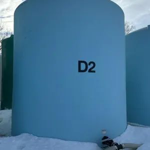 D2 6,000 US gal poly liquid tanks(Seller has access to Telehandler and lift jig to load BUT only for 2 days. Buyer must call Andrew for dates and time