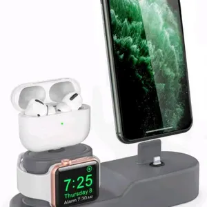 New AhaStyle 3 in 1 Charging Stand Dock Silicone Compatible with Apple Watch, AirPods Pro 2/AirPods Pro/AirPods 3 & 2 & 1 and All iPhone Model